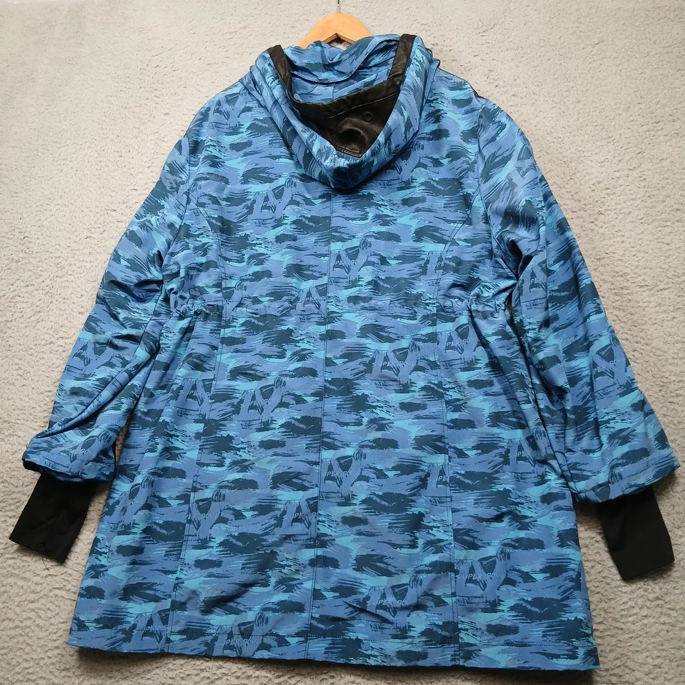 NFL Super Bowl LV Women's 2XL Blue Camo Hooded‎ Jacket Windbreaker
